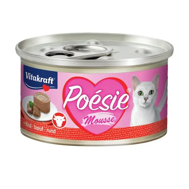 Beperkte Voorraad Vitakraft Poésie Mousse Kattenvoer Rund 85gr