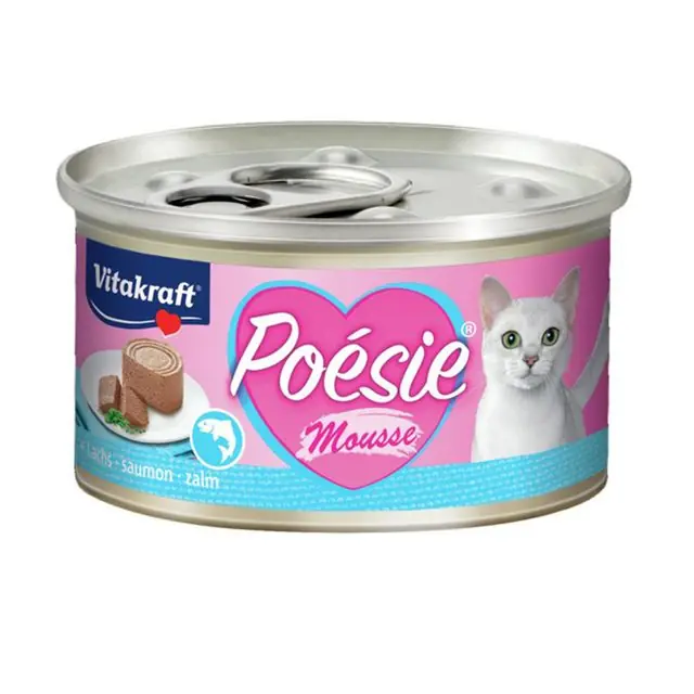 Vitakraft Poésie Mousse Kattenvoer Zalm 85gr Lage Prijs