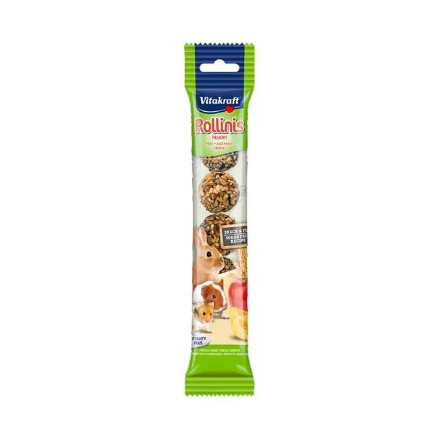 Weekendaanbieding Vitakraft Rollinis Konijn- en Knaagdiersnack Fruitmix 48gram
