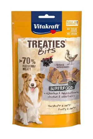 Vitakraft Treaties Bits 120gram Hondensnack Superfood Vlierbessen Gecertificeerd