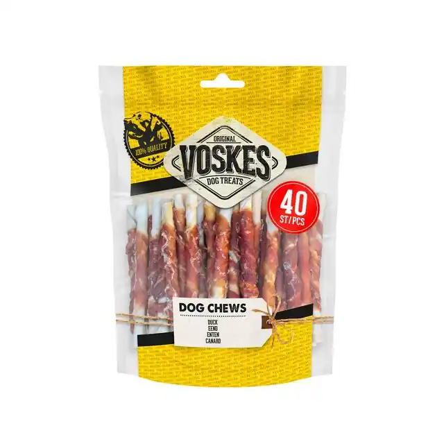 Voskes Eend Twist Hondensnack 400 gram Direct Verzonden
