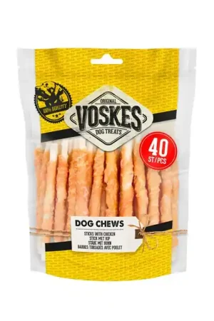 Voskes Kip Twist Hondensnack 400 gram Op = Op