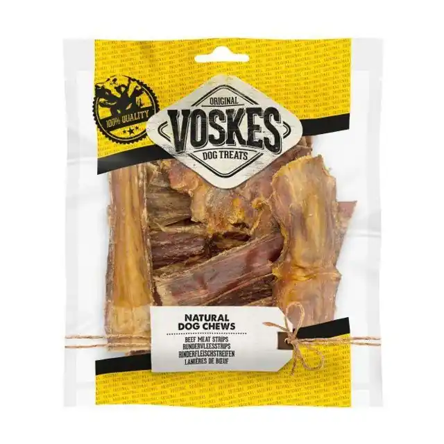 Snelle Levering Voskes Runderstrips Hondensnack 100 gr