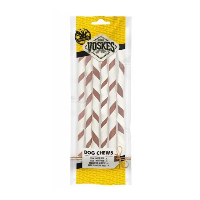 Voskes Twist Stick Hondensnack Beef 6st Direct Beschikbaar