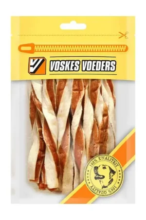 Voskes Twists Kip&Vis Hondensnack 100 gr Finale Uitverkoop