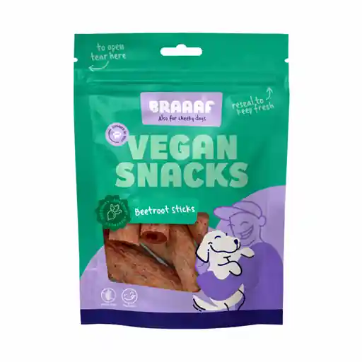 Laatste Kans Braaaf Vegan snack Beetroot Stick 12cm 80gr