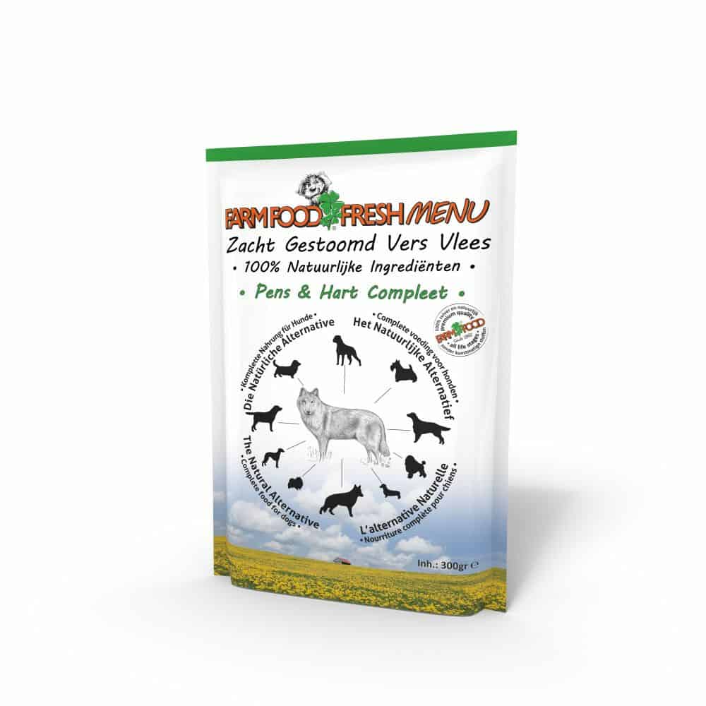 Aanbieding Farm food fresh menu Pens & hart 300gr