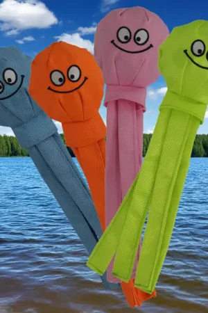Beste Prijs Hondenspeelgoed Octofloat smiley drijvend + piep 40cm, diverse kleuren