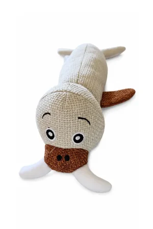 Veilige Betaling Hondenspeelgoed walrus met plastic fles en pieper 50cm