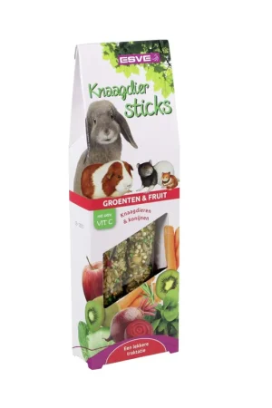 Express Levering Knaagdiersticks Vit C Groenten en Fruit 2 stuks