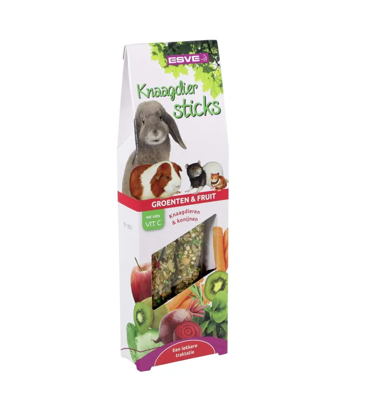 Express Levering Knaagdiersticks Vit C Groenten en Fruit 2 stuks