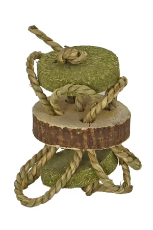 Veilige Betaling knaagschijven hout + zeegras + hooi 9cm