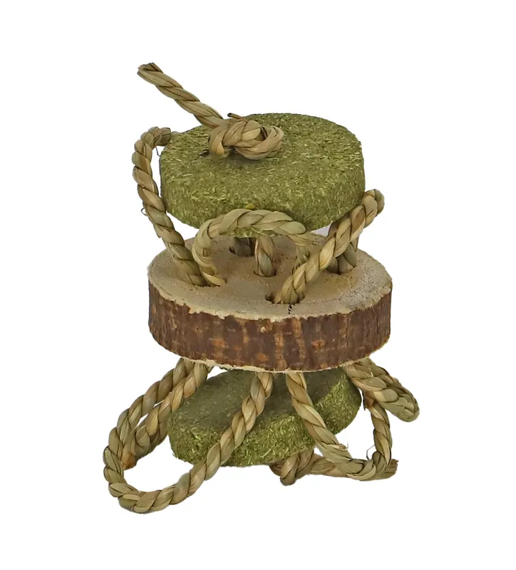Veilige Betaling knaagschijven hout + zeegras + hooi 9cm
