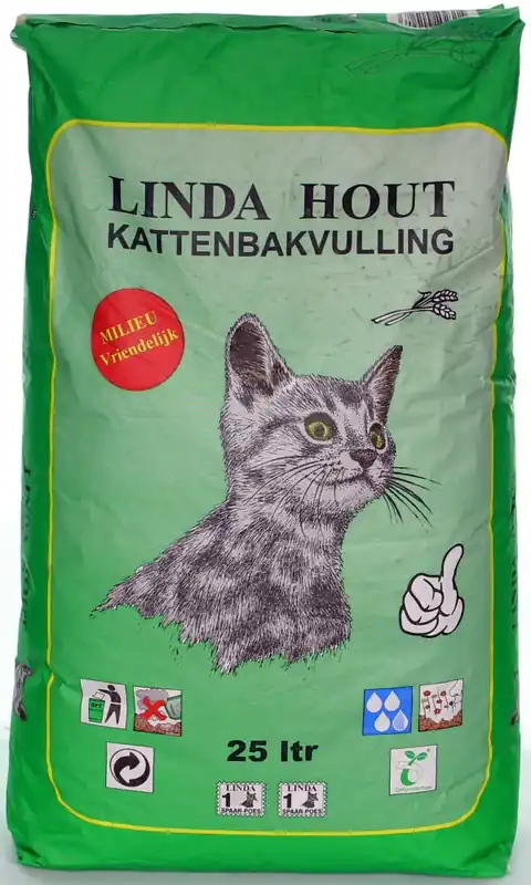 Superprijs Linda hout 25 Liter Kattenbakvulling