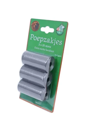 Tijdelijk Beschikbaar poepzakjes grijs pak 3 rol