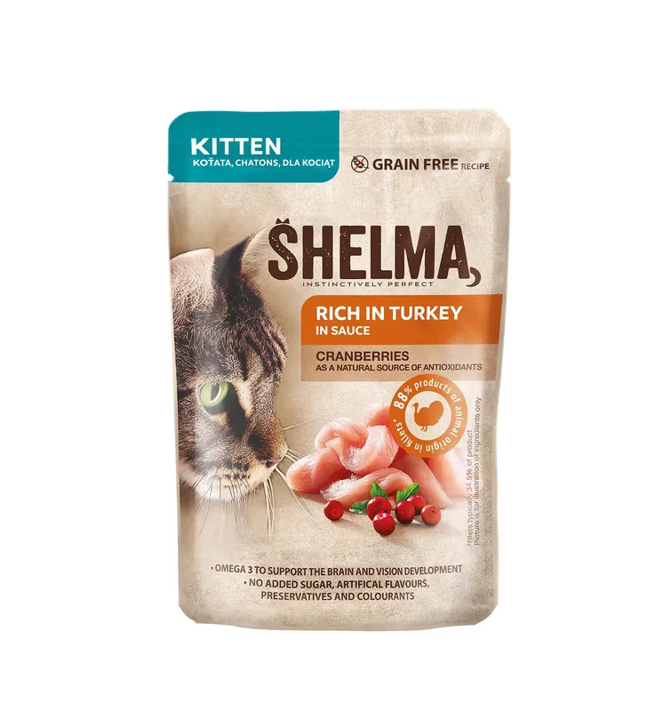 Shop Nu Shelma Pouch Fillets Kittens Turkey/Buckthorn 85gr