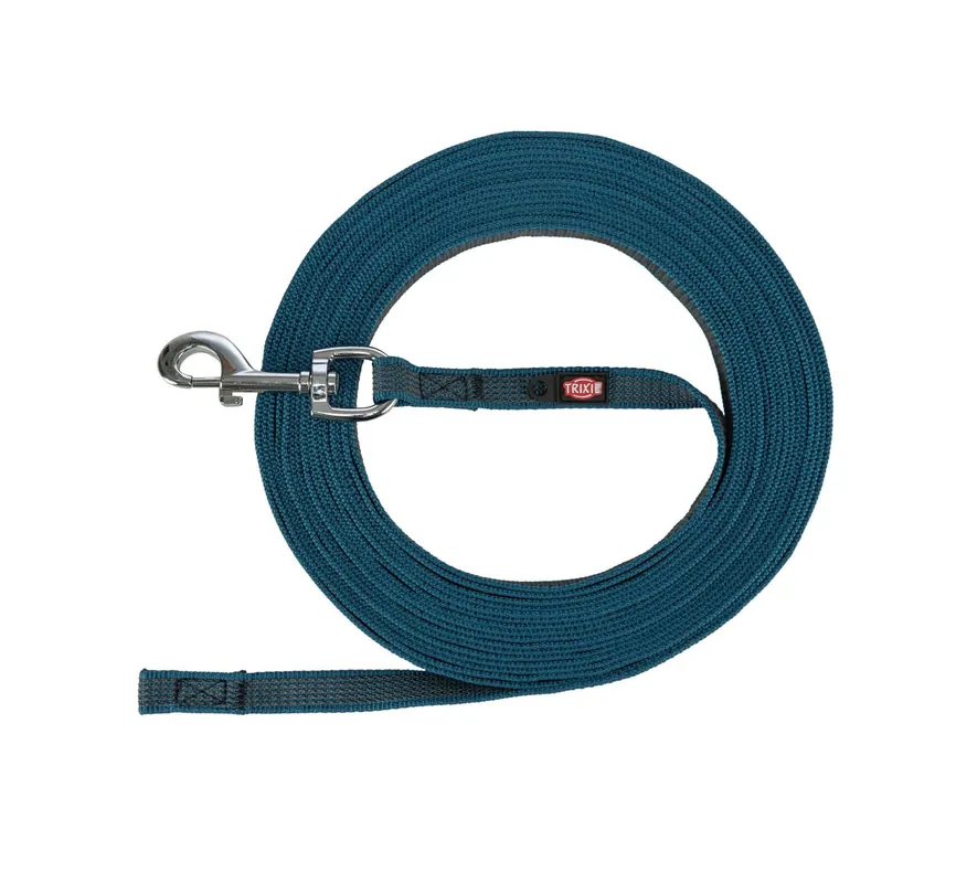 Sleeplijn met rubber bekleed Petrol, 5 meter 17mm Seizoensaanbieding