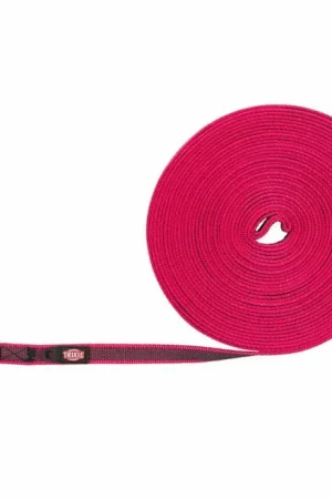 Sleeplijn, met rubber bekleed Fuchsia 10 meter 15mm Premium