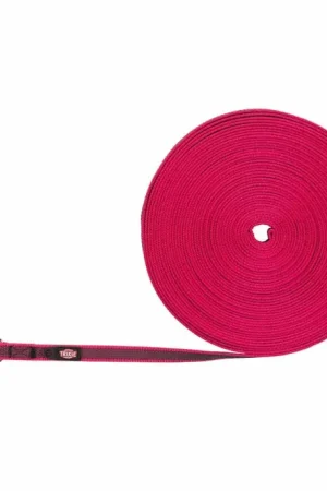 Sleeplijn, met rubber bekleed Fuchsia 15 meter 15mm Weekendaanbieding